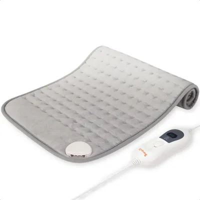 Produktbild von Goliving Wärmekissen für Nacken und Schulter - 3 Wärmestufen - Timerfunktion - Maschinenwaschbar - Fleece - 30x60cm - Grau