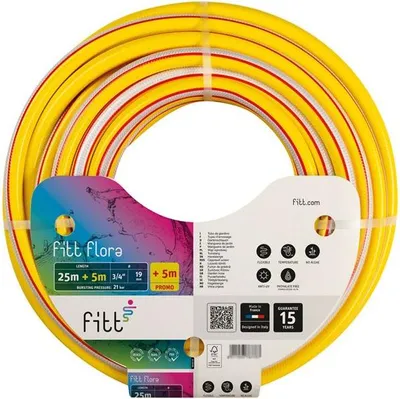 Image de Tuyau Flora Jaune Diam.19mm 25m + 5m s - Fitt