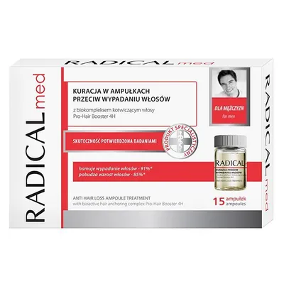 Obrázek produktu pro Intenzivní péče pro muže s ampulkami proti vypadávání vlasů - 15x5 ml.