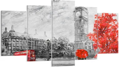 Produktbild von Bild auf Leinwand - Leinwandbild - London Bus - 160x85cm - Wand Bild - Wanddeko - Wandbilder - Leinwanddruck - Bilder - Kunstdruck - Wanddekoration - Leinwand bilder - Wandkunst - EA160x85-3866