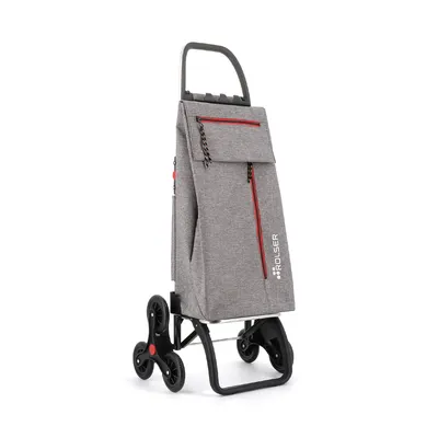 Produktbild von Rolser Einkaufstrolley Wallaby Tweed 2LRSG grau, Einkaufstasche mit klappbares Aluminium Fahrgestell