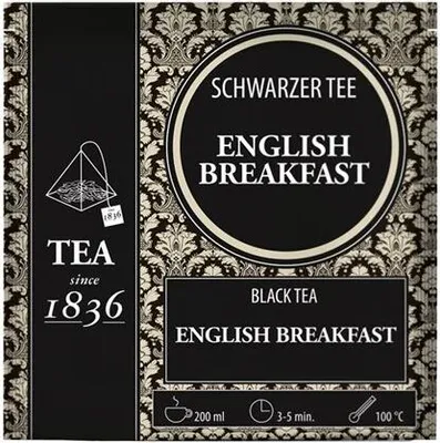 Produktbild von Schwarzer Tee English Breakfast 50 Pyramidenbeutel im Sachet à 3 g