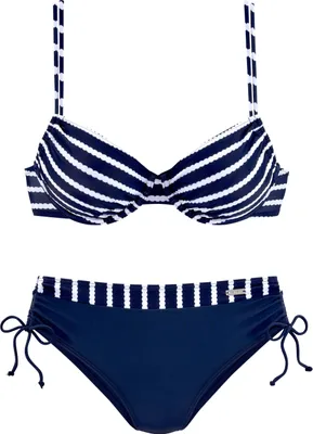 Produktbild von LASCANA Bügel-Bikini marine-weiß Größe 36 Cup C