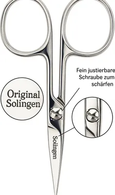 Obrázek produktu pro 3dílná manikúrní sada Solingen s koženým pouzdrem, nůžky na nehty, pilník, pinzeta,  Germany Béžová barva