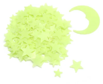 Productafbeelding van 201 Stuk Zelfklevende Luminous Sterren en Maan Stickers