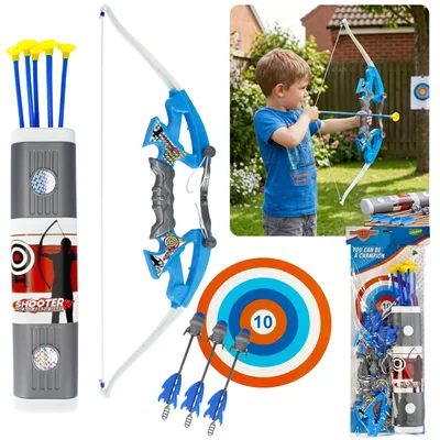 Produktbild von Sicheres Kinderbogen-Set mit Pfeilen und Köcher, Geschicklichkeitsspielzeug ab 3 Jahren