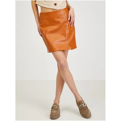 Produktbild von Orsay Oranger Damen Lederrock DP-3577270__M