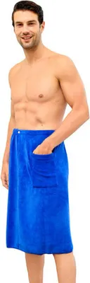 Obrázek produktu pro INF Pánská plážová osuška Quick Dry, Wrap Skort ručník Tmavě modrá L
