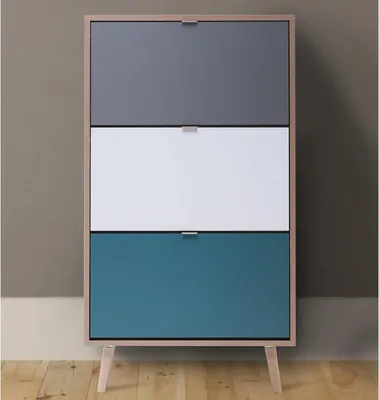 Obrázok produktu pre Schuhkipper >Visby< in Sonoma-Eiche - 70x127x24cm (BxHxT)