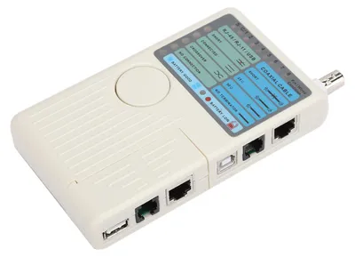 Zdjęcie produktu dla Uniwersalny tester kabli sieciowych 4 w 1 do kabli RL-45, RJ-11, USB, BNC i LAN