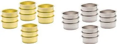 Produktbild von Teelicht Tülle Teelichthalter 40 mm - vermessingt und Weißblech 24 Stück