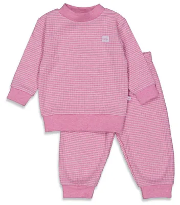 Produktbild von Feetje Waffel Pyjama - Rosa meliert - Gr. 80