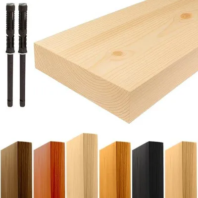 Immagine prodotto di Pannello da parete in legno massello 60x20x3,3 cm, realizzato a mano, in legno massello, facile da montare, accessori di montaggio inclusi, pannello da parete robusto e resistente, grezzo, non trattato