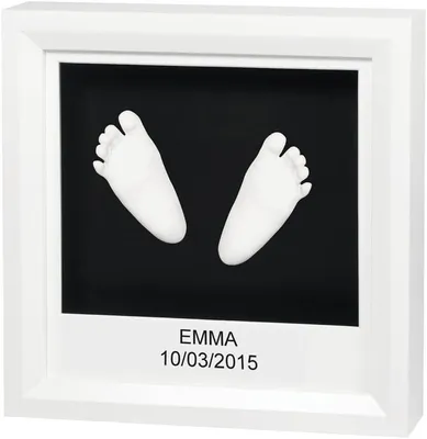 Produktbild von Fotorahmen, Gipsabdruck Set, grau, für Kinderzimmer