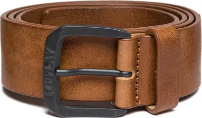 Produktbild von REPLAY Herren Leder-Gürtel - Echt Leder, Metall-Dornschließe, Vintage-Optik Hellbraun 95 cm