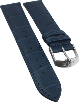 Produktbild von Lotus Watches Uhrenarmband 22mm blau Leder Krokooptik 18216/2 18216