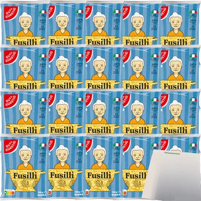 Produktbild von Gut & Günstig Nudeln Fusilli Pasta aus Italien VPE (20x500g Beutel) + usy Block