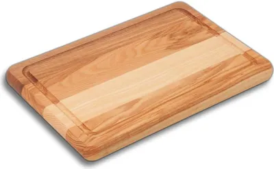 Obrázok produktu pre Okrúhla obdĺžniková dubová doska na krájanie (30 cm s drážkou na šťavu) - Hofmeister®.