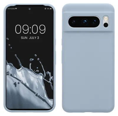 Produktbild von kwmobile Handyhülle für Google Pixel 8 Pro Hülle, für Pixel 8 Pro Case - Hülle Silikon - kabelloses Laden - Hellblau matt