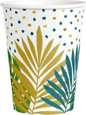 Produktbild von 8 tropische Pappbecher 250 ml -