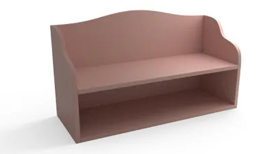 Produktbild von regalik Schuhbank mit Sitzfläche – Bank mit Schuhablage in Rosa für Flur oder Kinderzimmer – mit abgerundeten Kanten – 80x30x50 cm – Einfacher Aufbau