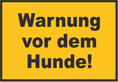 Produktbild von Warnung vor dem Hunde Schild A4 Rückseite selbstklebend