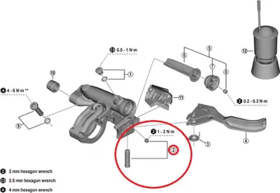 Produktbild von SHIMANO Hebelachse für BL-M8200, m.Befestigungsschraube general - 8200,