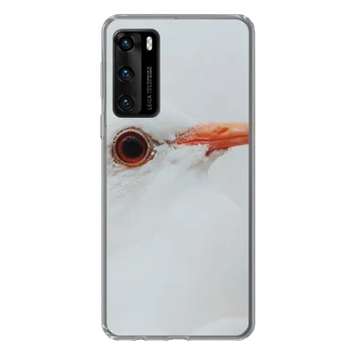 Produktbild von MuchoWow® Handyhülle Schutzhülle Hülle für Huawei P40 Nahaufnahme einer weißen Taube Silikon Softcase Handy Hülle - Handytasche