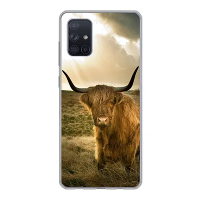 Produktbild von MuchoWow® Handyhülle Schutzhülle Hülle für Samsung Galaxy A51 5G Schottischer Hochländer - Sonne - Tiere Silikon Softcase Handy Hülle - Abbildung