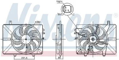 Zdjęcie produktu dla Wentylator chłodnicy NISSENS 850052