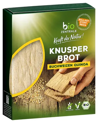Zdjęcie produktu dla Organiczne pieczywo chrupkie z kaszy gryczanej i komosy ryżowej