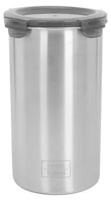 Vorratsdose Edelstahl 19 cm luftdicht silber