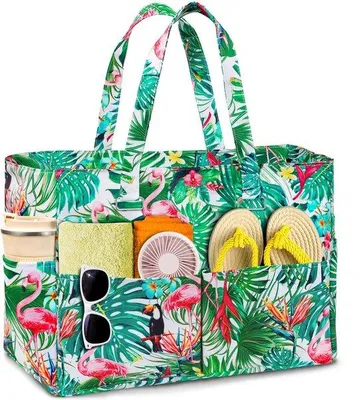 Produktbild von XXL Wasserfest Strandtasche Familie, wasserdicht mit Trocken- und Nassfächern, leicht und faltenbar