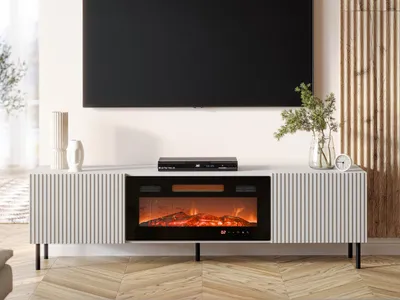 Obrázok produktu pre TV stolík s elektrickým krbom krbom AMPER - kašmír