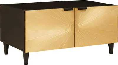 Imagen del producto de Mesa de centro Negro y dorado 80 x 50 x 40 cm
