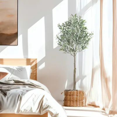 Immagine prodotto di Solidchoice - Albero di ulivo artificiale, altezza 150 cm, in vaso, per interni