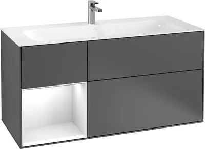 Produktbild von V&B Waschtischunterschrank Wandbeleuchtung Finion 119,6x59,1cm, Rg l w m Lac, glo wh. Lac