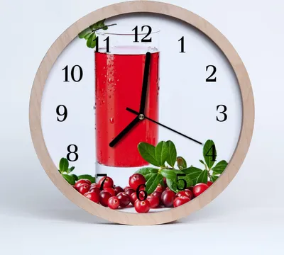 Produktbild von Holzuhr 30fi cm wanduhr - Cranberrysaft