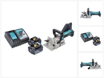 Obrázek produktu pro Akumulátorová drážkovací fréza Makita DPJ 180 RM 18 V 100 mm + 2x akumulátor 4,0 Ah + nabíječka.