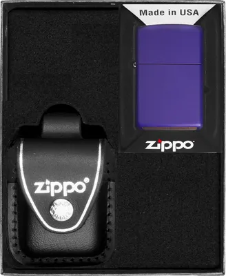 Zdjęcie produktu dla Zestaw Zippo Zapalniczka Reg Purple Matte Prezentowy No3