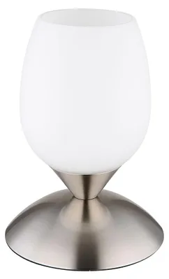 Produktbild von Tischleuchte nickel, Glas opal, Touchschalter, H 18 cm