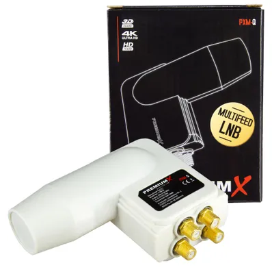 Produktbild von PremiumX PXM-Q Quattro 3° für Multischalter Slim LNB Rocket FullHD UHD 4K