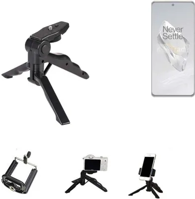 Produktbild von K-S-Trade Stativ Tisch-Ständer Dreibein Handy-Stativ Ständer kompatibel mit OnePlus OnePlus 12 Mini-Stativ Smartphone Tripod Handy-Stativ aus