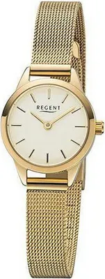 Produktbild von REGENT F-1166 Damenuhr Gold Edelstahl 18 mm Creme Metallband