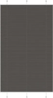 Produktbild von Plissee Schwarz 120x200 cm Stoffbreite 119,4 cm Polyester