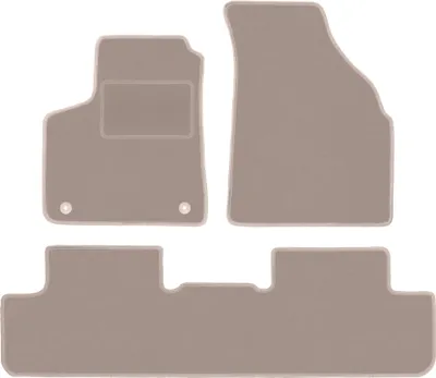 Zdjęcie produktu dla Welurowe dywaniki samochodowe do Chevrolet Rezzo minivan (2000-2011) - beżowe dywaniki podłogowe LUX komplet (3 szt.)