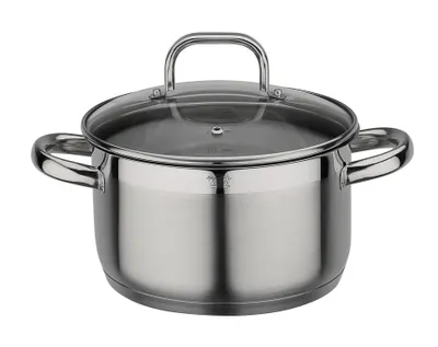 Produktbild von GSW Fleischtopf FOGO Glasdeckel 20cm Kochtopf Induktion Edelstahl 18/8 3,5L