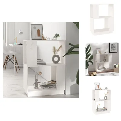 Produktbild von vidaXL Bücherregal/Raumteiler Weiß 51x25x70 cm Massivholz Kiefer -  Bücherregale & Bücherschränke