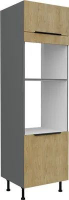 Produktbild von Umbauschrank für Backofen und Mikrowelle Cremona Anthrazit 60 DPM-215 2F