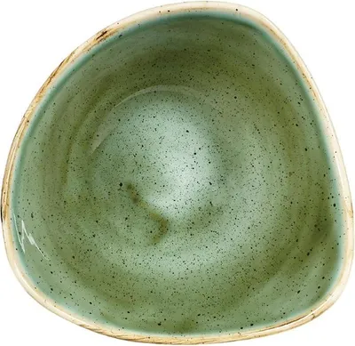 Produktbild von CHURCHILL Stonecast Samphire Green Teller tief, triangle, ø: 153 mm